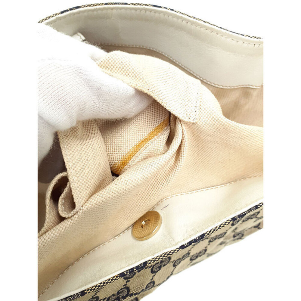 Gucci GG leather Heritage white shoulder canvas bag - Picture 4 of 9